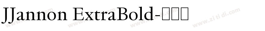 JJannon ExtraBold字体转换